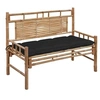 Image de Banc de jardin avec coussin 120 cm Bambou