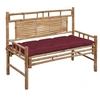 Image de Banc de jardin avec coussin 120 cm Bambou