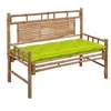 Image de Banc de jardin avec coussin 120 cm Bambou
