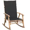 Image de Chaise à bascule avec coussin Bambou