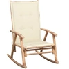 Image de Chaise à bascule avec coussin Bambou