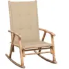 Image de Chaise à bascule avec coussin bambou