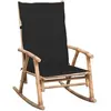 Image de Chaise à bascule avec coussin Bambou