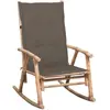 Image de Chaise à bascule avec coussin Bambou