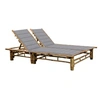 Image de Chaise longue pour 2 personnes avec coussins Bambou