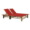 Image de Chaise longue pour 2 personnes avec coussins Bambou