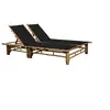 Image de Chaise longue pour 2 personnes avec coussins Bambou