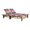 Image de Chaise longue pour 2 personnes avec coussins Bambou