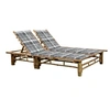 Image de Chaise longue pour 2 personnes avec coussins Bambou