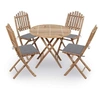 Image de 5-delige Tuinset inklapbaar met kussens bamboe3063961