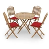 Image de 5-delige Tuinset inklapbaar met kussens bamboe3063966