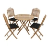 Image de 5-delige Tuinset inklapbaar met kussens bamboe3063982