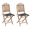 Image de Tuinstoelen 2 st inklapbaar met kussens bamboe3063987