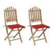 Image de Tuinstoelen 2 st inklapbaar met kussens bamboe3063993