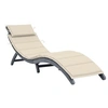 Image de Chaise Longue avec Coussin Bain de Soleil de Jardin Transat de Terrasse Chaise Longue de Patio Extérieur Piscine Gris 3064046