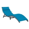 Image de Chaise longue avec coussin Gris Bois d acacia solide