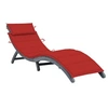 Image de Chaise longue en acacia H. 51 cm gris L. 60 cm pliable