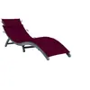 Image de Chaise longue avec coussin Gris Bois d acacia solide