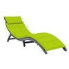 Image de Chaise longue vert H. 51 cm L. 60 cm en acacia pliable