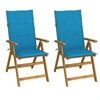 Image de Lot de 2 chaise en acacia empilable pliable exterieur H. 111 cm bois