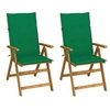 Image de Lot de 2 chaise exterieur en acacia vert 111 cm