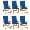 Image de Chaises pliables de jardin lot de 6 avec coussins Bois d acacia