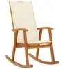 Image de Chaise à bascule avec coussins Bois d acacia massif