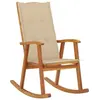 Image de Chaise à bascule avec coussins Bois d acacia massif