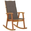 Image de Chaise exterieur non pliable en bois massif H. 117 cm marron
