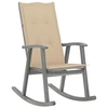 Image de Chaise à Bascule avec Coussins Fauteuil à Bascule de Terrasse Chaise à Bascule de Jardin Fauteuil de Patio Extérieur Gris Bois d'Acacia Massif