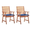 Image de Lot de 2 chaise en acacia empilable non pliable exterieur H. 92 cm marron