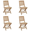 Image de Tuinstoelen 4 st inklapbaar met kussens massief acaciahout3064674