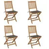 Image de Tuinstoelen 4 st inklapbaar met kussens massief acaciahout3064679