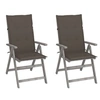 Image de Chaises inclinables de jardin lot de 2 et coussins Bois acacia