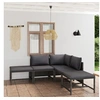 Image de Salon de jardin modulable polyethylene gris 6 pieces 60 x 60 x 60 5 personnes
