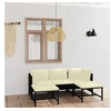 Image de Salon de jardin modulable polyethylene noir 5 pieces 60 x 60 x 60 5 personnes