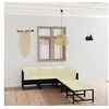 Image de Salon de jardin modulable polyethylene noir 6 pieces 60 x 60 x 60 6 personnes