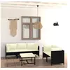 Image de Salon de jardin modulable polyethylene noir 6 pieces 60.0 x 60 x 60 6 personnes