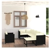 Image de Salon de jardin modulable noir 7 personnes polyethylene 60 x 60 cm 7 pieces