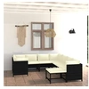 Image de Salon de jardin modulable polyethylene noir 9 pieces 9 personnes
