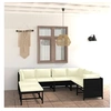 Image de Noir polyethylene 8 pieces 8 personnes 60 x 60 x 60 salon de jardin modulable