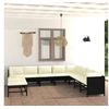 Image de Salon de jardin modulable noir 9 pieces polyethylene 60 x 60 cm 9 personnes