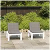Image de Loungestoelen 2 st met kussens kunststof wit3059823