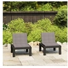 Image de Loungestoelen 2 st met kussens kunststof grijs3059824
