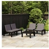 Image de Salon de jardin bois gris 3 pieces 3 personnes