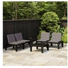 Image de 4-delige Loungeset met kussens kunststof grijs3059832