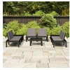 Image de Salon de jardin 6 pcs avec coussins Plastique Gris