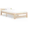 Image de Cadre de lit sans matelas bois massif de pin 100x200 cm