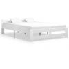 Image de Cadre de lit sans matelas blanc bois de pin massif 160x200 cm