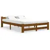 Image de Cadre de lit sans matelas marron miel pin massif 140x200 cm